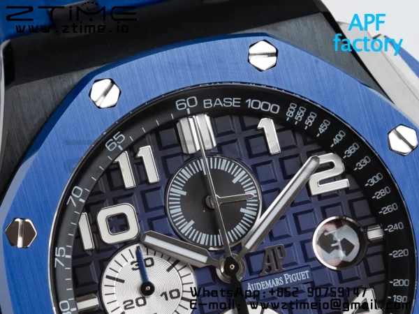 AP Royal Oak Offshore 2020 44mm APF 1:1 Best Edition Blue ceramic Bezel on Rubber Strap A3126 - Super Clone Watch | 1:1 Best Version