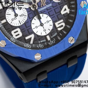 AP Royal Oak Offshore 2020 44mm APF 1:1 Best Edition Blue ceramic Bezel on Rubber Strap A3126 - Super Clone Watch | 1:1 Best Version