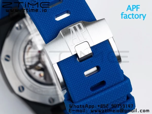 AP Royal Oak Offshore 2020 44mm APF 1:1 Best Edition Blue ceramic Bezel on Rubber Strap A3126 - Super Clone Watch | 1:1 Best Version