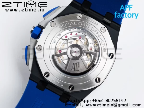 AP Royal Oak Offshore 2020 44mm APF 1:1 Best Edition Blue ceramic Bezel on Rubber Strap A3126 - Super Clone Watch | 1:1 Best Version