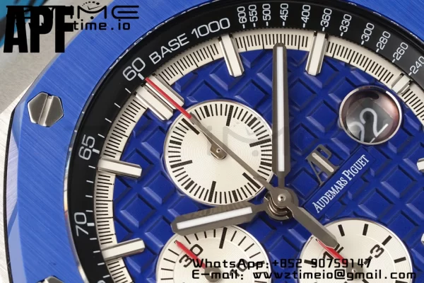 AP Royal Oak Offshore 44mm Μπλε κεραμικό πλαίσιο APF 1:1 Best Edition Μπλε καντράν με καουτσούκ λουράκι A3126 - Super Clone Watch | 1:1 Best Version