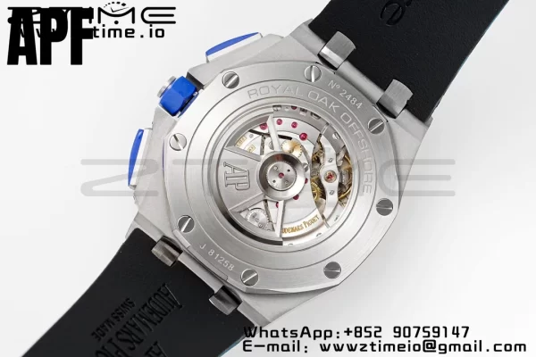 AP Royal Oak Offshore 44mm Μπλε κεραμικό πλαίσιο APF 1:1 Best Edition Μπλε καντράν με καουτσούκ λουράκι A3126 - Super Clone Watch | 1:1 Best Version