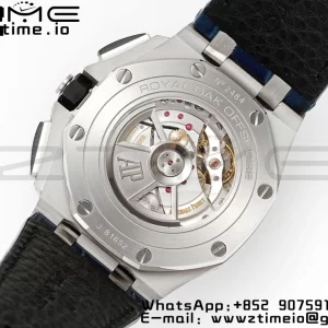 AP Royal Oak Offshore 44mm Black Ceramic Bezel APF 1:1 Best Edition Blue Dial on Blue Leather Strap A3126 - Super Clone Watch | 1:1 Best Version