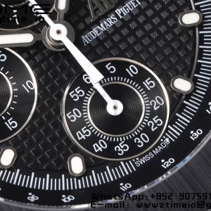 AP Royal Oak Offshore 42mm Black Ceramic APF 1:1 Best Edition Black Textured Dial on SS Bracelet A4404 - Super Clone Watch | 1:1 Best Version