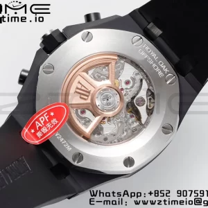 AP Royal Oak Offshore 42mm Black Ceramic APF 1:1 Best Edition Black Textured Dial on SS Bracelet A4404 - Super Clone Watch | 1:1 Best Version
