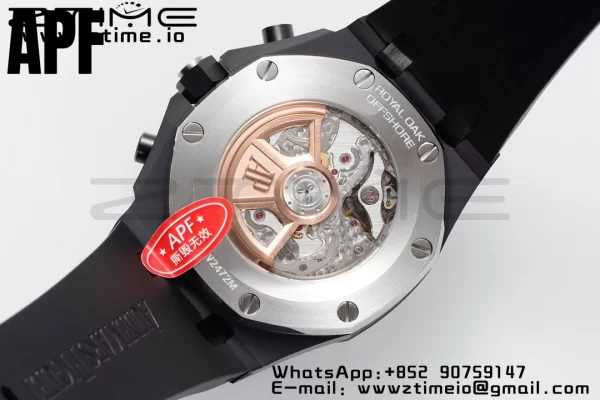 AP Royal Oak Offshore 42mm Black Ceramic APF 1:1 Best Edition Black Textured Dial on SS Bracelet A4404 - Super Clone Watch | 1:1 Best Version