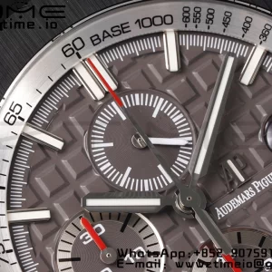 AP Royal Oak Offshore 44mm Black Ceramic APF 1:1 Best Edition Gray Dial on Black Rubber Strap A3126 - Super Clone Watch | 1:1 Best Version