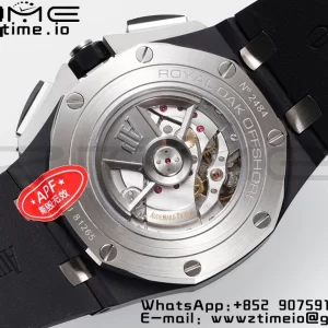 AP Royal Oak Offshore 44mm Black Ceramic APF 1:1 Best Edition Gray Dial on Black Rubber Strap A3126 - Super Clone Watch | 1:1 Best Version