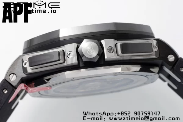 AP Royal Oak Offshore 44mm Black Ceramic APF 1:1 Best Edition Gray Dial on Black Rubber Strap A3126 - Super Clone Watch | 1:1 Best Version