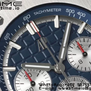 AP Royal Oak Offshore 43mm SS Bezel APF 1:1 Best Edition Blue/Silver Dial on Blue Rubber Strap A4401 - Super Clone Watch | 1:1 Best Version