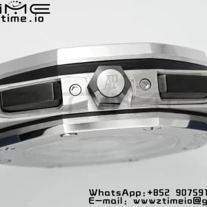 AP Royal Oak Offshore 43mm SS Bezel APF 1:1 Best Edition Blue/Silver Dial on Blue Rubber Strap A4401 - Super Clone Watch | 1:1 Best Version