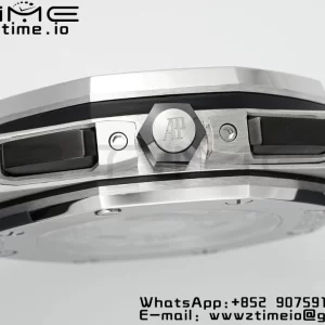 AP Royal Oak Offshore 43mm SS Black Ceramic Bezel APF 1:1 Best Edition Gray/Blue Dial on Gray Rubber Strap A4401 - Super Clone Watch | 1:1 Best Version