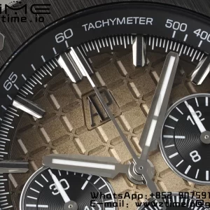 AP Royal Oak Offshore 43mm SS Black Ceramic Bezel APF 1:1 Best Edition Brown Dial on Brown Rubber Strap A4401 - Super Clone Watch | 1:1 Best Version