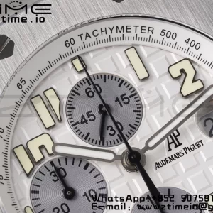 AP Royal Oak Offshore 42mm White Dial APF 1:1 Best Edition on SS Bracelet A3126 - Super Clone Watch | 1:1 Best Version