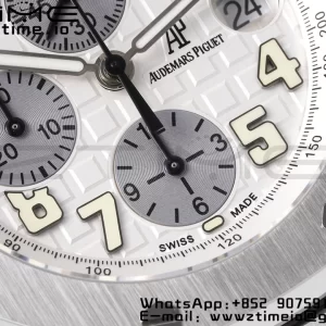 AP Royal Oak Offshore 42mm White Dial APF 1:1 Best Edition on SS Bracelet A3126 - Super Clone Watch | 1:1 Best Version