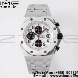 AP Royal Oak Offshore 42mm White Dial APF 1:1 Best Edition on SS Bracelet A3126 - Super Clone Watch | 1:1 Best Version