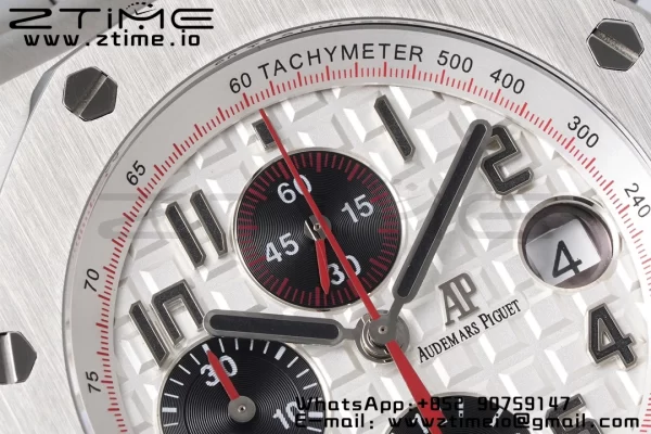AP Royal Oak Offshore 42mm White Dial APF 1:1 Best Edition on SS Bracelet A3126 - Super Clone Watch | 1:1 Best Version