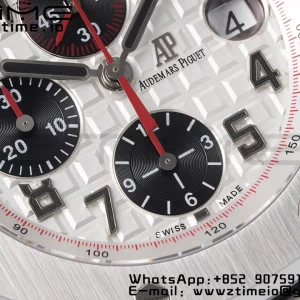 AP Royal Oak Offshore 42mm White Dial APF 1:1 Best Edition on SS Bracelet A3126 - Super Clone Watch | 1:1 Best Version