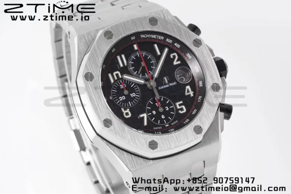 AP Royal Oak Offshore 42mm Gray/Black Dial APF 1:1 Best Edition on SS Bracelet A3126 - Super Clone Watch | 1:1 Best Version