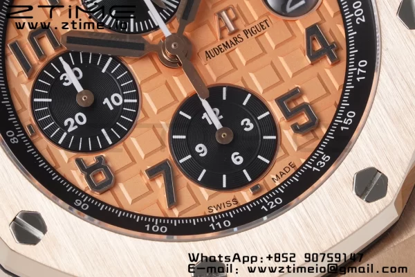 AP Royal Oak Offshore 42mm RG Dial APF 1:1 Best Edition on RG Bracelet A3126 - Super Clone Watch | 1:1 Best Version