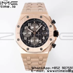 AP Royal Oak Offshore 42mm RG Gray Dial APF 1:1 Best Edition on RG Bracelet A3126 - Super Clone Watch | 1:1 Best Version