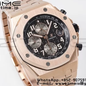 AP Royal Oak Offshore 42mm RG Gray Dial APF 1:1 Best Edition on RG Bracelet A3126 - Super Clone Watch | 1:1 Best Version