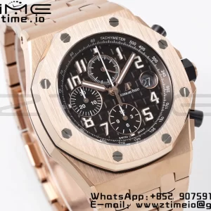 AP ロイヤルオーク オフショア 42mm RG ブラウンダイアル APF 1:1 ベストエディション RG ブレスレット A3126 - スーパークローンウォッチ｜1:1 ベストバージョン