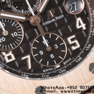 AP ロイヤルオーク オフショア 42mm RG ブラウンダイアル APF 1:1 ベストエディション RG ブレスレット A3126 - スーパークローンウォッチ｜1:1 ベストバージョン