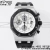 AP Royal Oak Offshore 42mm SS APF 1:1 Best Edition White Dial White Numeral Markers Ceramic Bezel on Black Rubber Strap A3126 - Super Clone Watch | 1:1 Best Version
