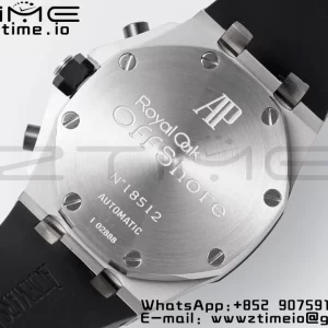 AP Royal Oak Offshore 42mm SS APF 1:1 Best Edition White Dial White Numeral Markers Ceramic Bezel on Black Rubber Strap A3126 - Super Clone Watch | 1:1 Best Version