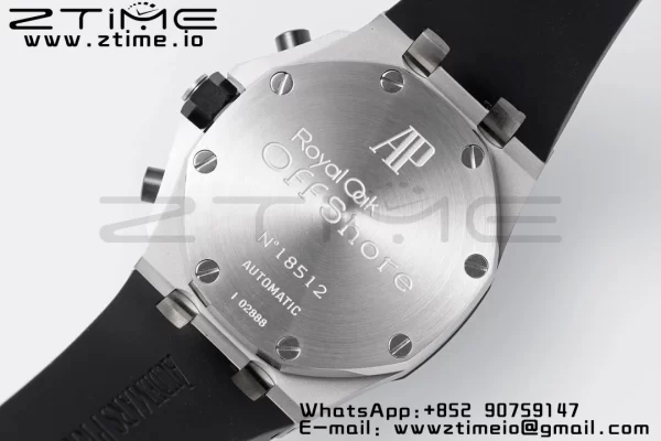 AP Royal Oak Offshore 42mm SS APF 1:1 Best Edition White Dial White Numeral Markers Ceramic Bezel on Black Rubber Strap A3126 - Super Clone Watch | 1:1 Best Version