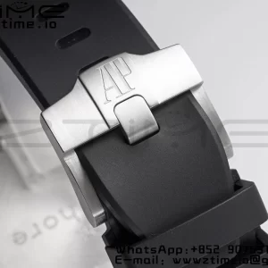 AP Royal Oak Offshore 42mm SS APF 1:1 Best Edition White Dial White Numeral Markers Ceramic Bezel on Black Rubber Strap A3126 - Super Clone Watch | 1:1 Best Version