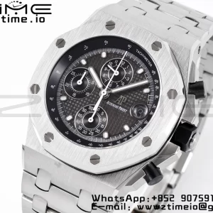 AP Royal Oak Offshore 42mm Blue/White Dial APF 1:1 Best Edition on SS Bracelet A3126 - Super Clone Watch | 1:1 Best Version