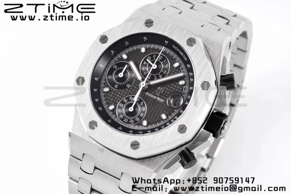 AP Royal Oak Offshore 42mm Blue/White Dial APF 1:1 Best Edition on SS Bracelet A3126 - Super Clone Watch | 1:1 Best Version