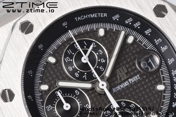 AP Royal Oak Offshore 42mm Blue/White Dial APF 1:1 Best Edition on SS Bracelet A3126 - Super Clone Watch | 1:1 Best Version