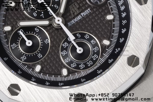 AP Royal Oak Offshore 42mm Blue/White Dial APF 1:1 Best Edition on SS Bracelet A3126 - Super Clone Watch | 1:1 Best Version