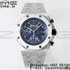 AP Royal Oak Offshore 42mm Blue/White Dial APF 1:1 Best Edition on SS Bracelet A3126 - Super Clone Watch | 1:1 Best Version