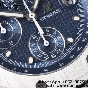 AP Royal Oak Offshore 42mm Blue/White Dial APF 1:1 Best Edition on SS Bracelet A3126 - Super Clone Watch | 1:1 Best Version