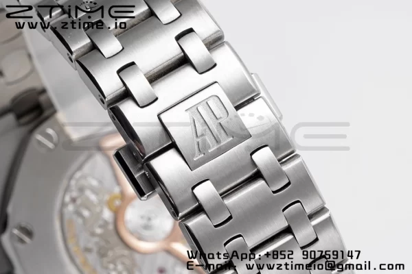 AP Royal Oak Offshore 42mm Blue/White Dial APF 1:1 Best Edition on SS Bracelet A3126 - Super Clone Watch | 1:1 Best Version