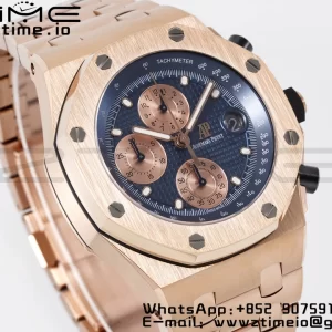 AP Royal Oak Offshore 42mm RG Blue Dial APF 1:1 Best Edition on RG Bracelet A3126 - Super Clone Watch | 1:1 Best Version