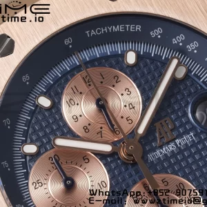 AP Royal Oak Offshore 42mm RG Blue Dial APF 1:1 Best Edition on RG Bracelet A3126 - Super Clone Watch | 1:1 Best Version