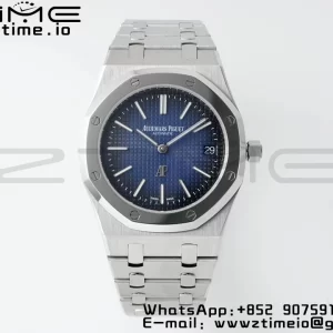 AP Royal Oak 39mm 15202 SS IPF 1:1 Best Edition Blue/Black Textured Dial on SS Bracelet A2121 - Super Clone Watch | 1:1 Best Version