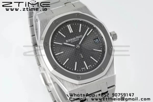AP Royal Oak 39mm 15202 SS IPF 1:1 Best Edition Cadran gris texturé sur bracelet SS A2121 - Super Clone Watch | 1:1 Best Version