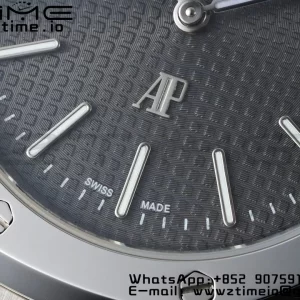 AP Royal Oak 39mm 15202 SS IPF 1:1 Best Edition Cadran gris texturé sur bracelet SS A2121 - Super Clone Watch | 1:1 Best Version