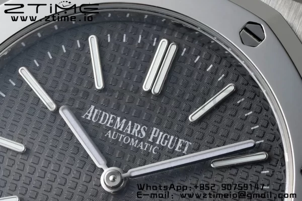 AP Royal Oak 39mm 15202 SS IPF 1:1 Best Edition Cadran gris texturé sur bracelet SS A2121 - Super Clone Watch | 1:1 Best Version