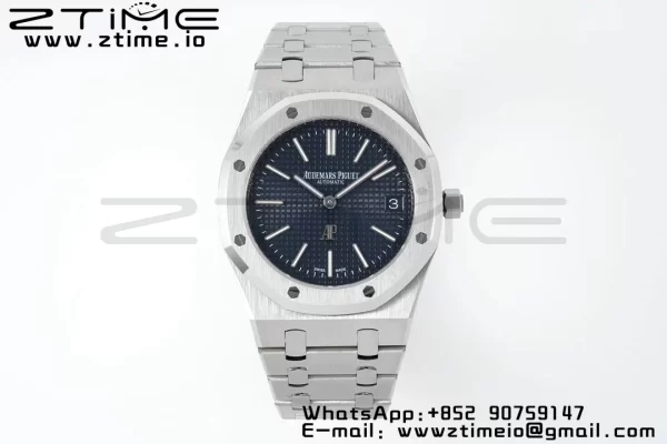 AP Royal Oak 39mm 15202 SS IPF 1:1 Mejor Edición Esfera azul texturizada en brazalete SS A2121 - Super Clone Watch | 1:1 Mejor Versión