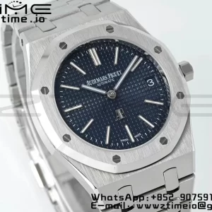 AP Royal Oak 39mm 15202 SS IPF 1:1 Mejor Edición Esfera azul texturizada en brazalete SS A2121 - Super Clone Watch | 1:1 Mejor Versión
