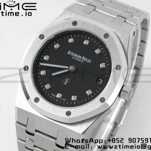 AP Royal Oak 39mm 15202 SS IPF 1:1 Best Edition Black Dial on SS Bracelet A2121 - Super Clone Watch | 1:1 Best Version