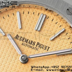 AP Royal Oak 39mm 15202 SS IPF 1:1 Best Edition Cadran jaune texturé sur bracelet SS A2121 - Super Clone Watch | 1:1 Best Version
