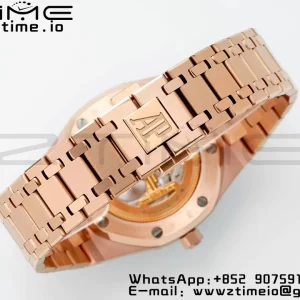 AP Royal Oak 39mm 15202 RG IPF 1:1 Best Edition Cadran albastru texturat pe brățară RG A2121 - Super Clone Watch | 1:1 Best Version